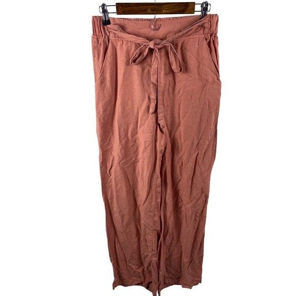 Thread & Supply Women's Medium Brick Dust Lyocell High Waist Wide Leg Pants - Picture 4 of 12